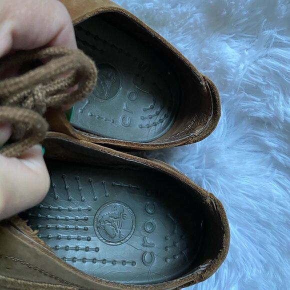 Crocs Shoes Brown Lace Up Mens Size 8 - Picture 6 of 9